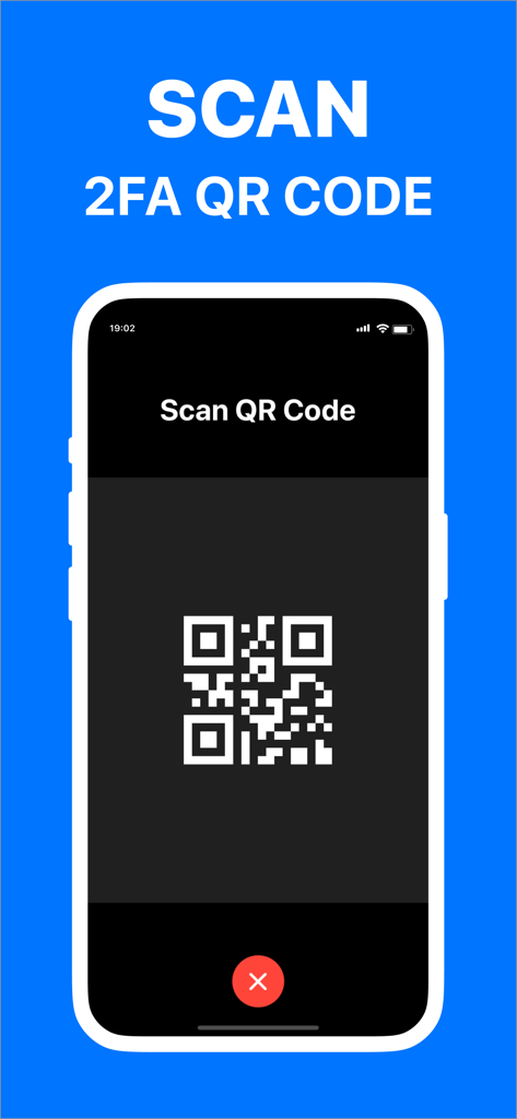 authenticator . app - iPhone screen displaying the 2FA QR code scanning feature of the Authenticator app