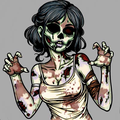 realistic zombie girl