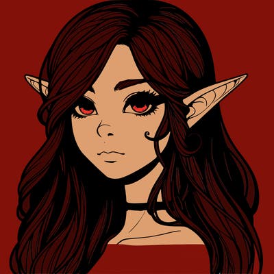 elf girl realistic dark fantasy