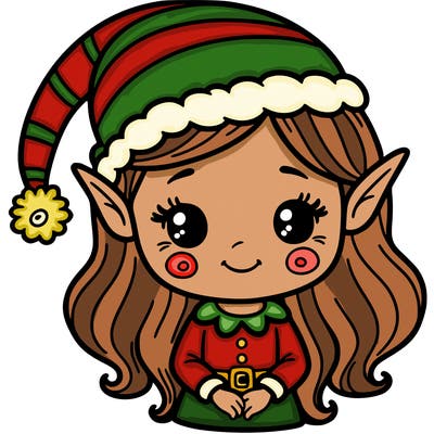 christmas elf girl