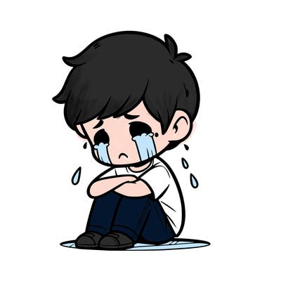 sad boy crying