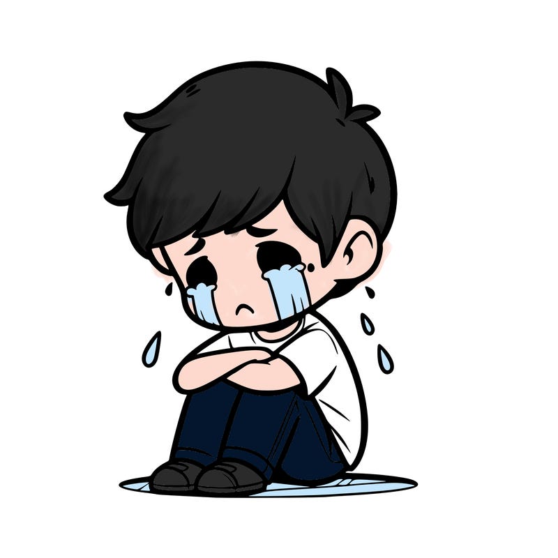 sad boy crying