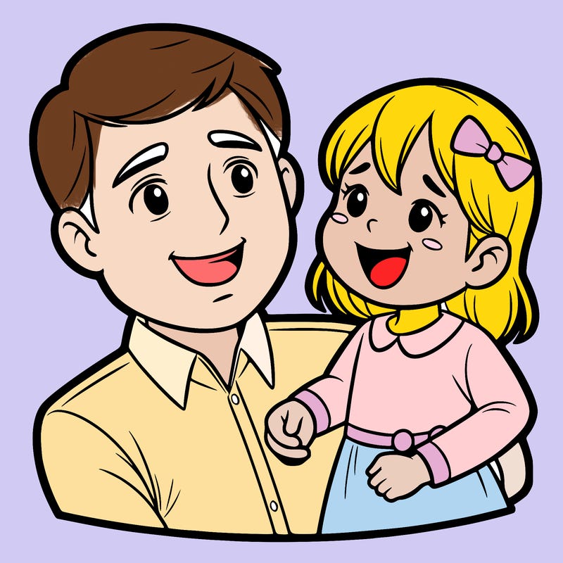 father with a daughter