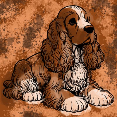 realistic cocker spaniel