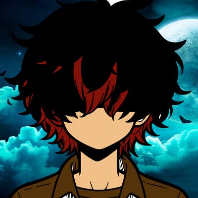 manga boy fluffy hair covering his eyes