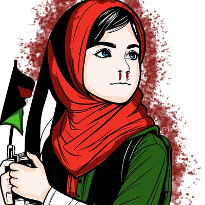 palestine girl realistic