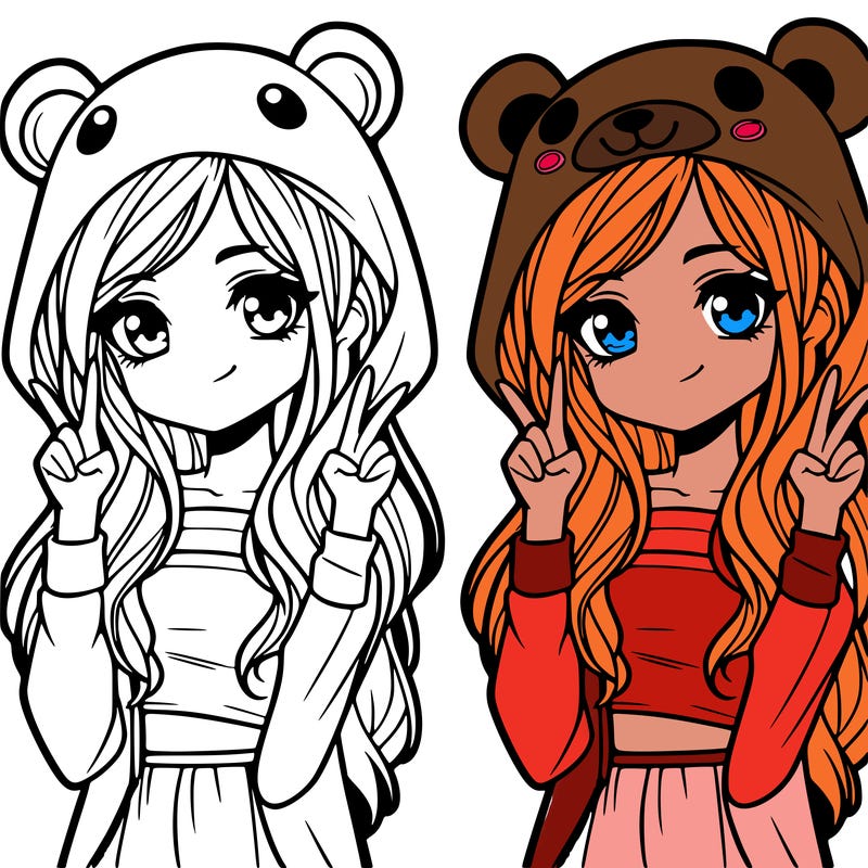 teen girl in animal costume