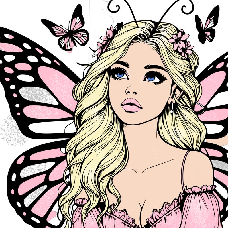 butterfly fairy realistic girl