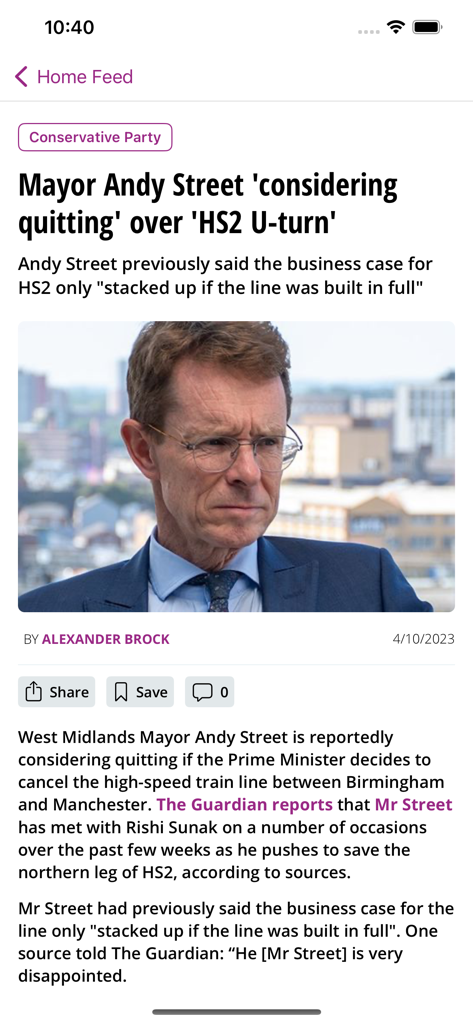 Birmingham Live - Local political news article about the West Midlands Mayor on the Birmingham Live app