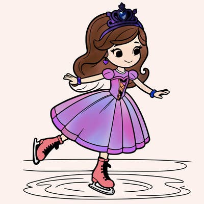 princess skating on ice