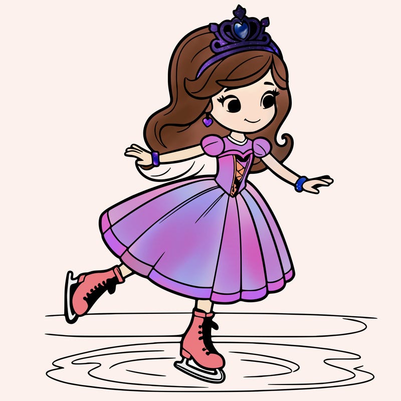 princess skating on ice