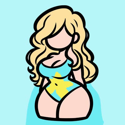 curvy woman with hair