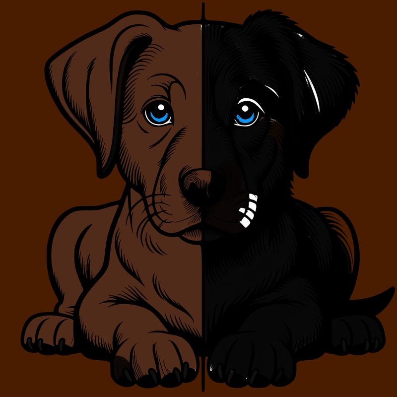 realistic dog split picture