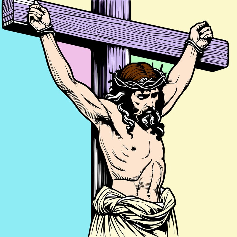 jesus realistic on the cross