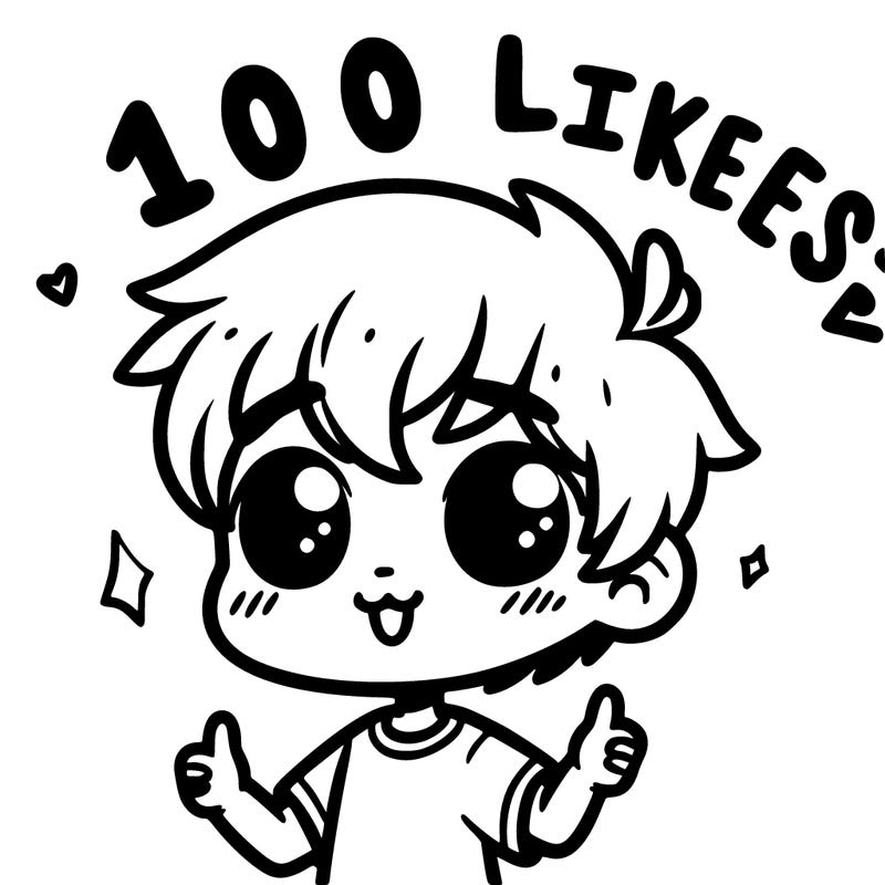 a cute boy  saying 100 likes plz