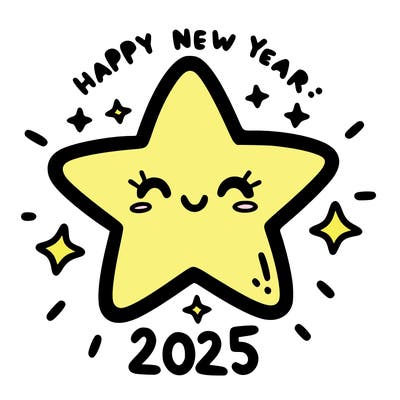 happy new year 2025 star wish