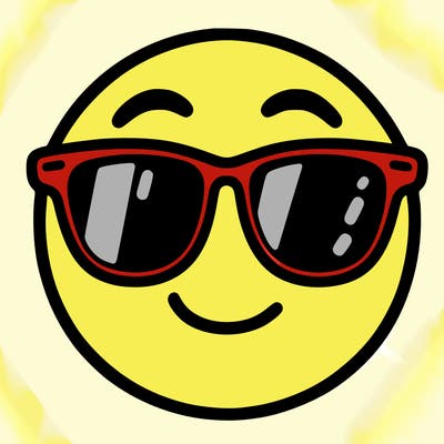 emoji with sunglasses
