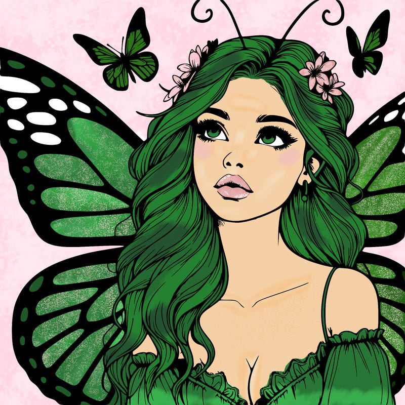 butterfly fairy realistic girl
