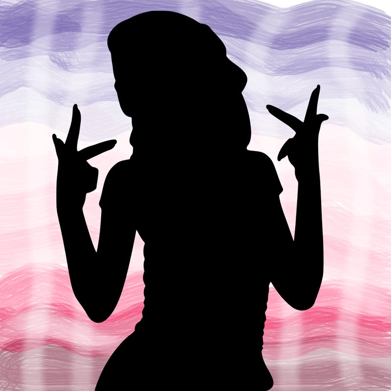 realistic teenage girl with braids and a beanie and crop top doing 🫶🏼