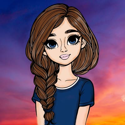 realistic girl with a braid