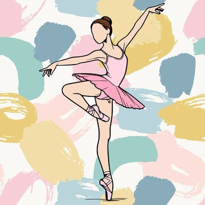 realistic person doing ballet