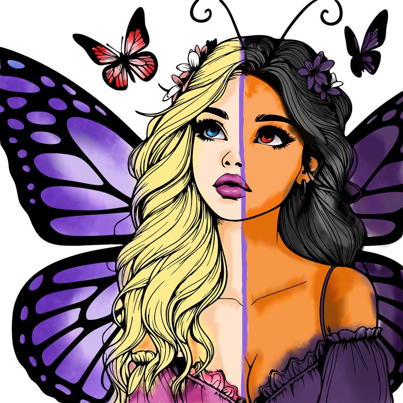 butterfly fairy realistic girl