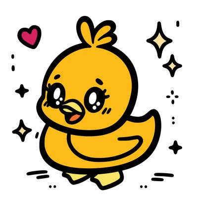 a kawaii duck