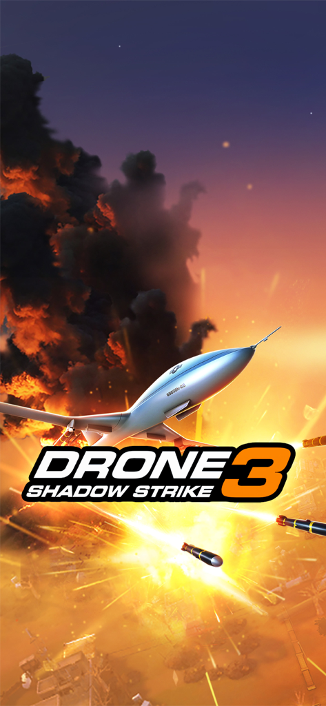 Drone : Shadow Strike 3 - Military drone flying through a battlefield with explosions in Drone Shadow Strike 3