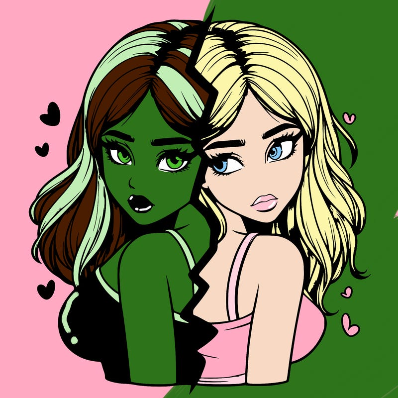 realistic girl split