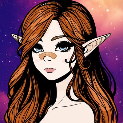 elf girl realistic dark fantasy