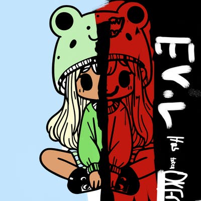 a girl wearing a frog hat and some frog socks