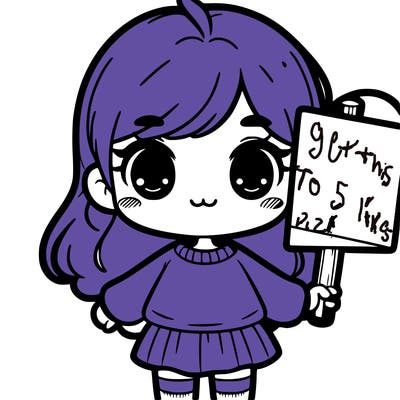 girl holding a sign