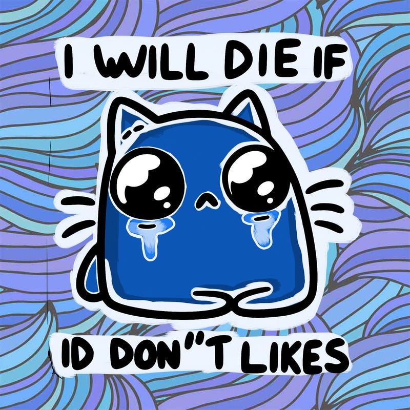 a cat that will die if we don’t get 10 likes