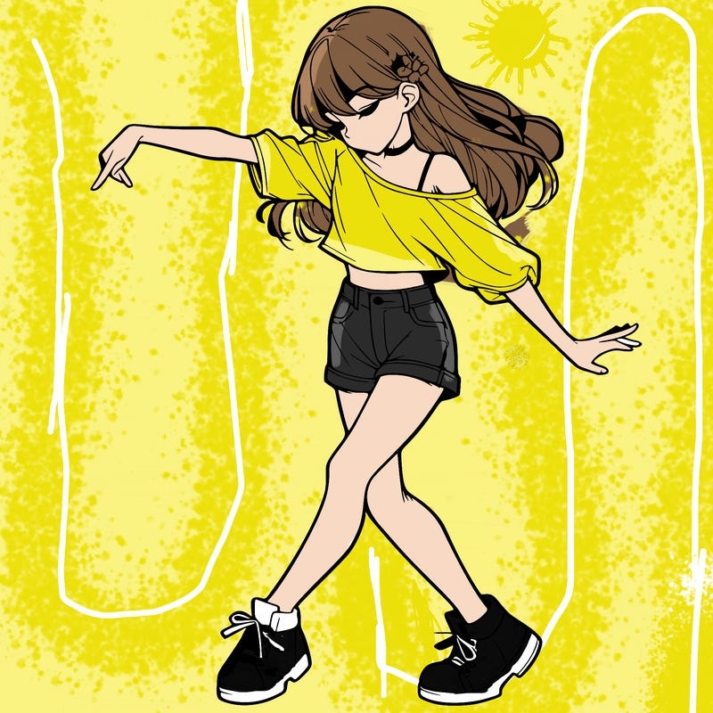 realistic girl danceing
