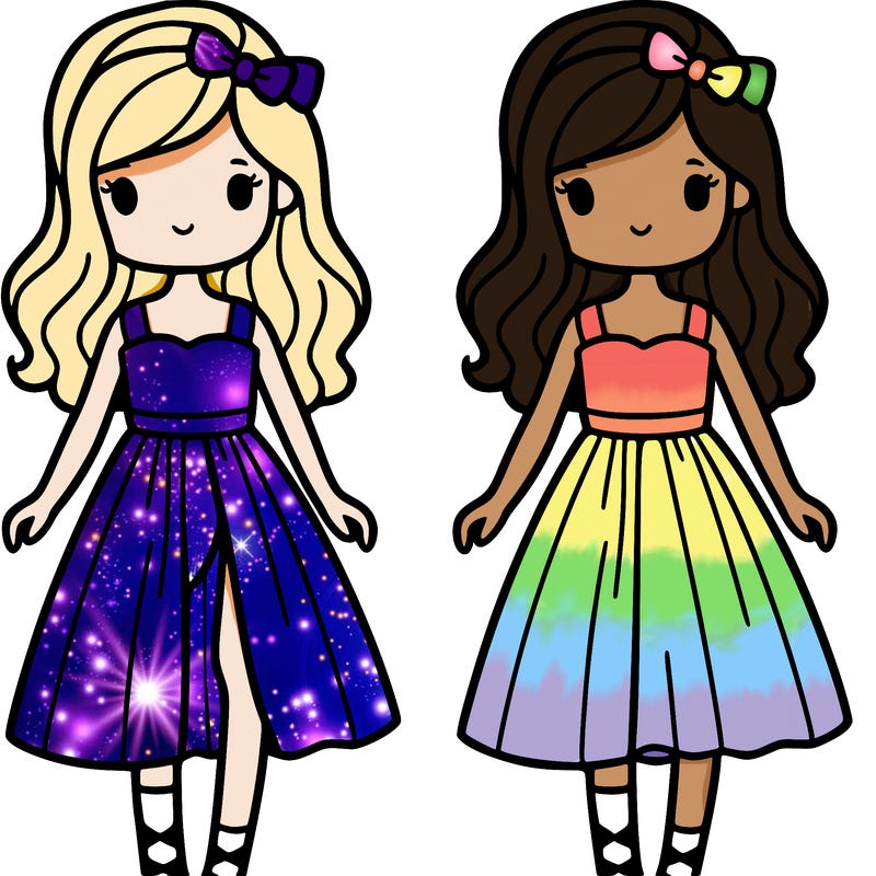 realistic girl with dress split