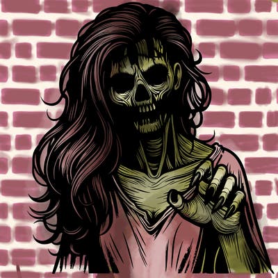 realistic horror woman