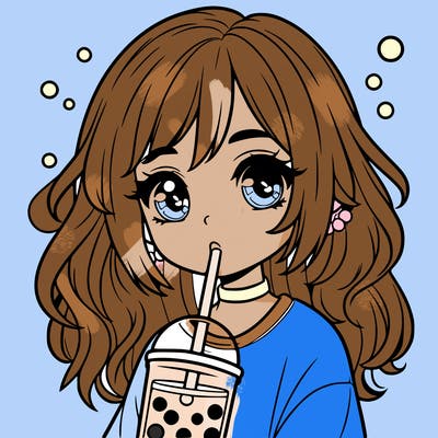 girl with boba