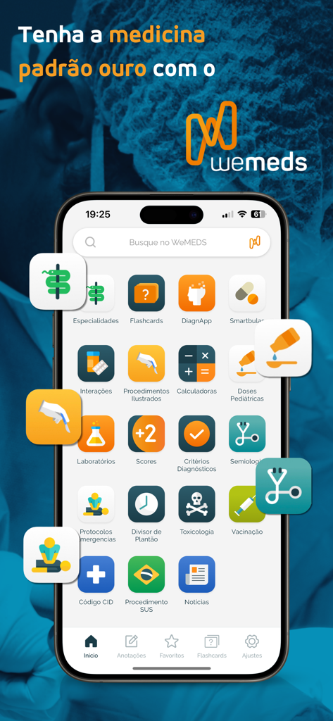 WeMeds - WeMeds mobile application dashboard with clinical tools and medical calculators