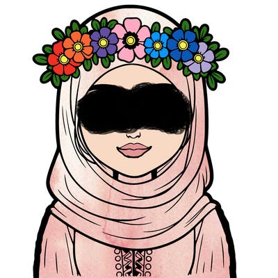 realistic girl with flower crown