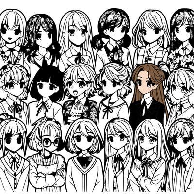 many manga girls