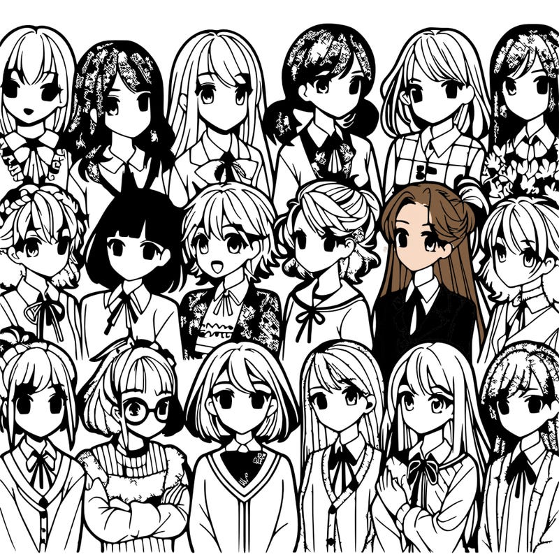 many manga girls