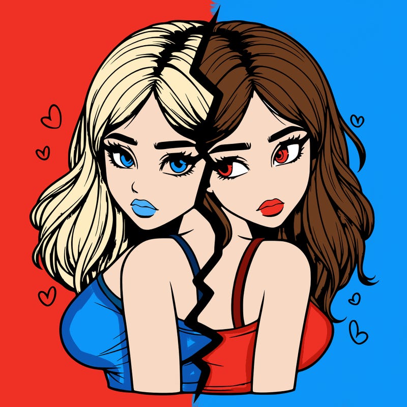 realistic girl split