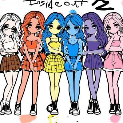 a group of girls realistic