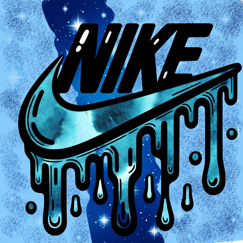 dripping nike logo