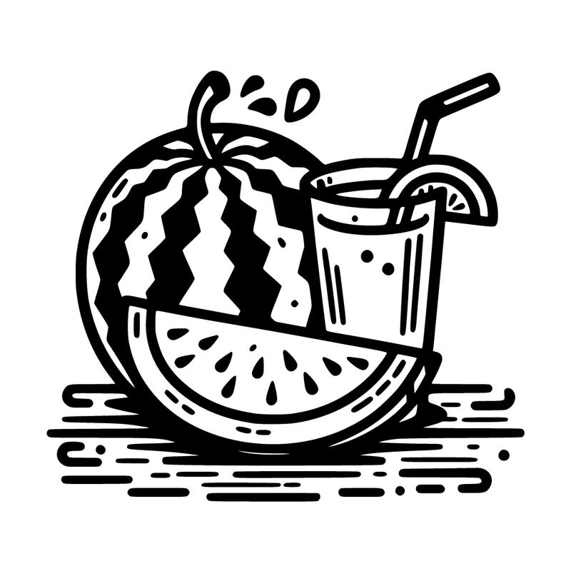 watermelon slice with juice