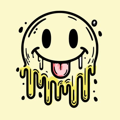 driping smiley face