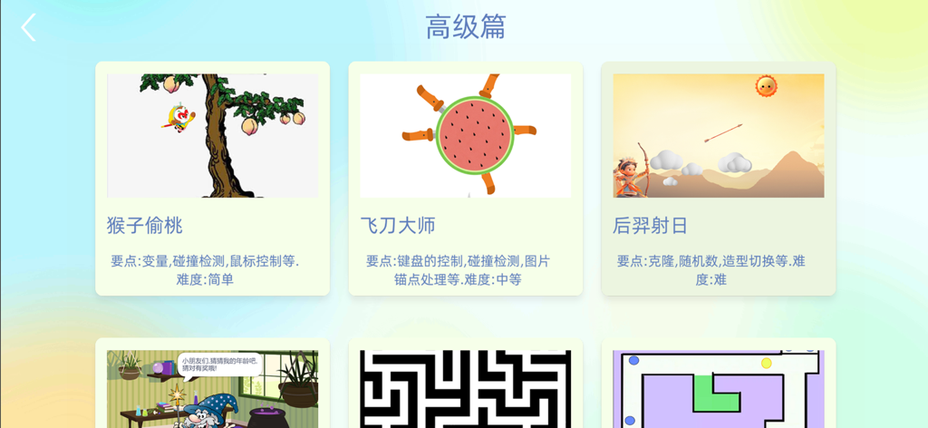 Advanced level Scratch programming cases for children