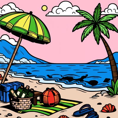 the beach