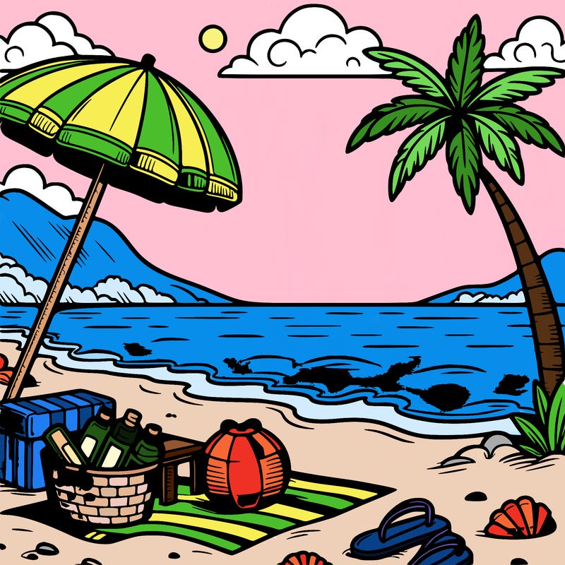 the beach