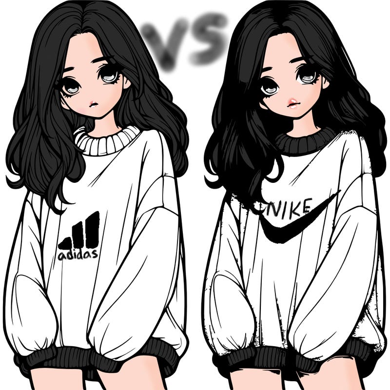 realistic girl with baggy sweater